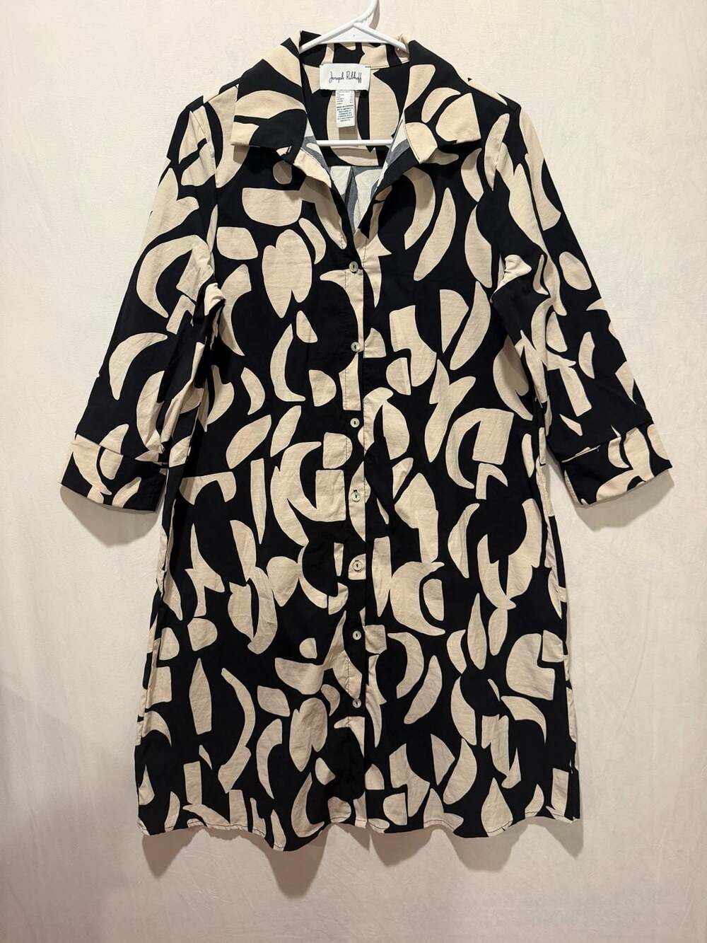 Joseph Ribkoff Abstract Print Stretch Poplin Trapeze Dress, Size 8